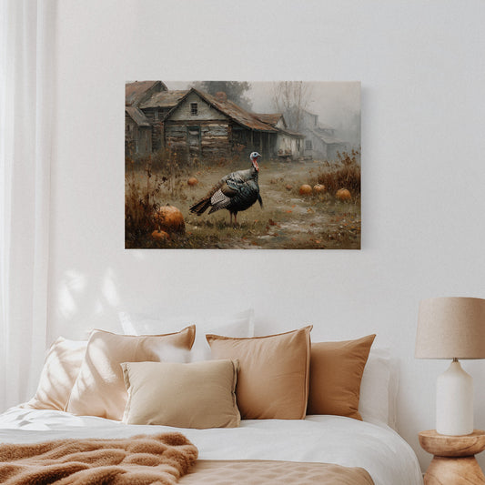 Wild Turkey's Autumn Farmhouse Patrol