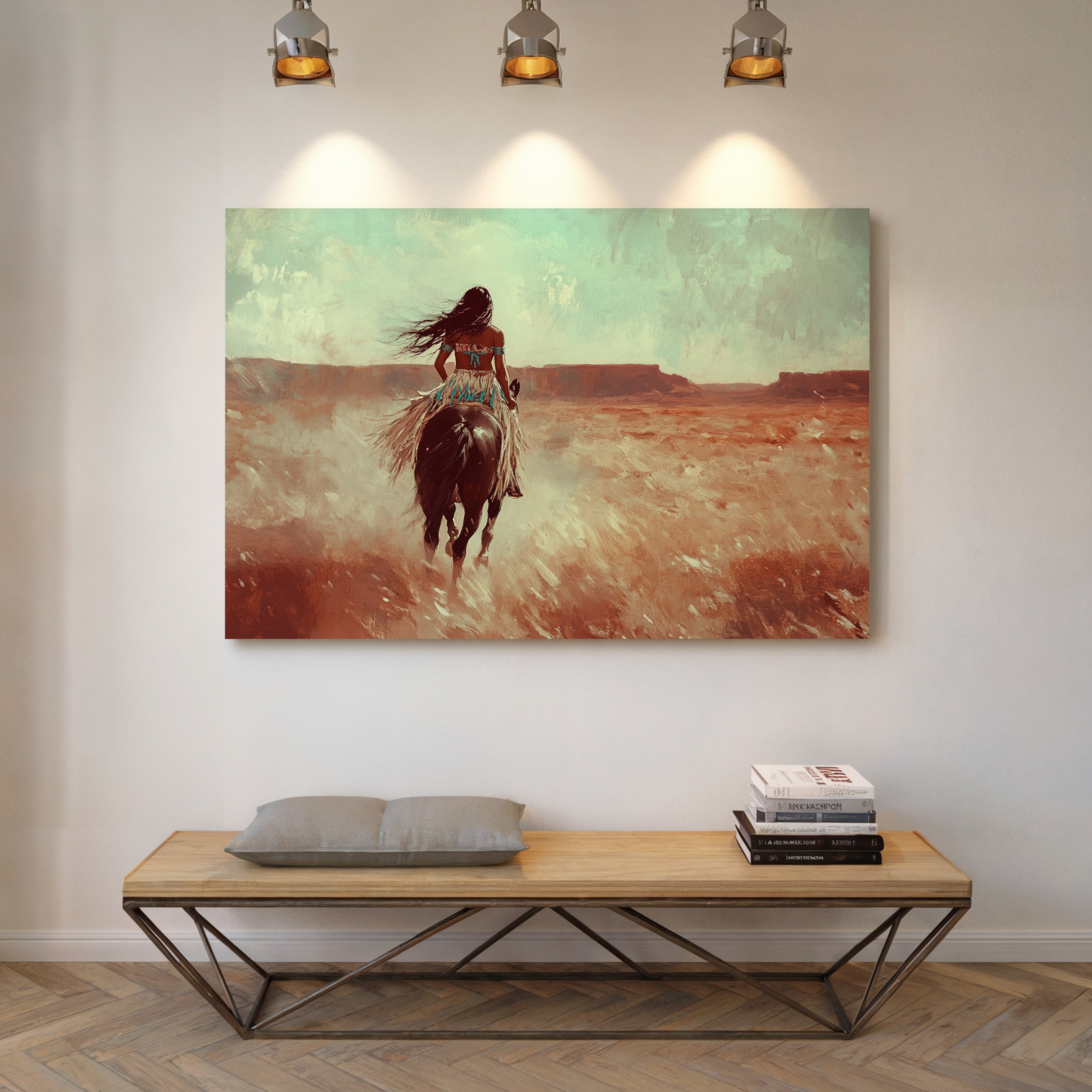 Spirit Rider Through Painted Canyons