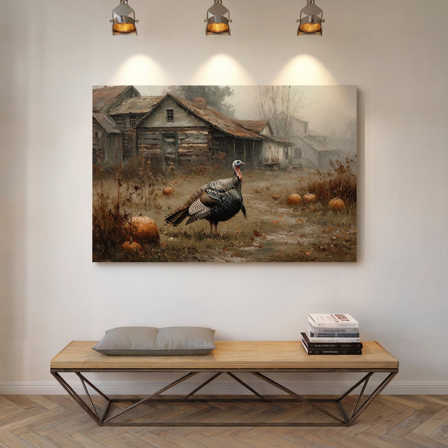 Wild Turkey's Autumn Farmhouse Patrol