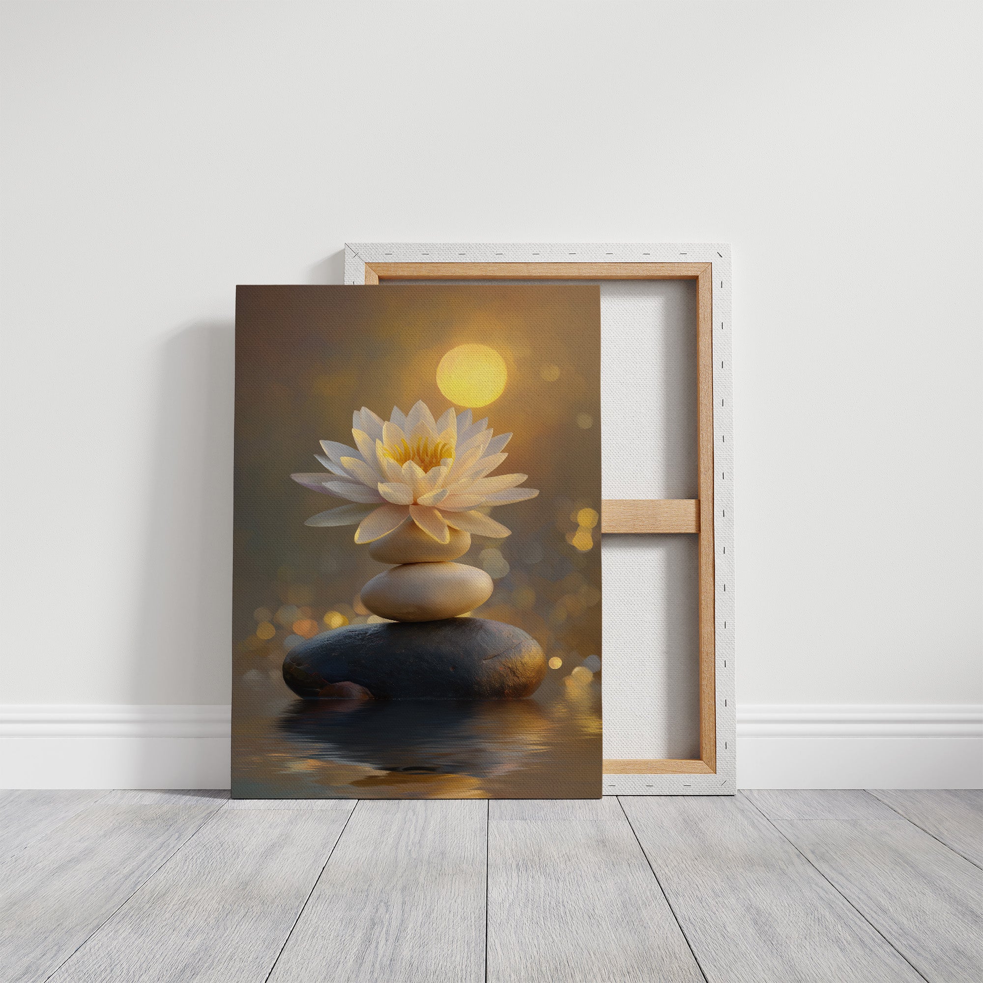 Sacred Lotus Bathes In Golden Light