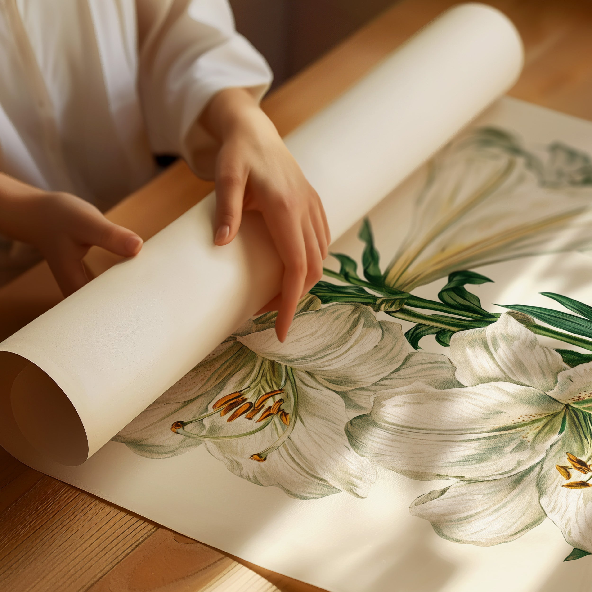 Trumpet of Spring: White Lily Study