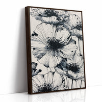 Poppies in Ink Splatter