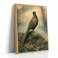 Pheasant at Dawn — Golden Mist Autumn Painting