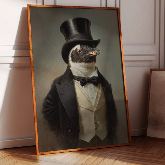 Dapper Penguin in Formal Attire