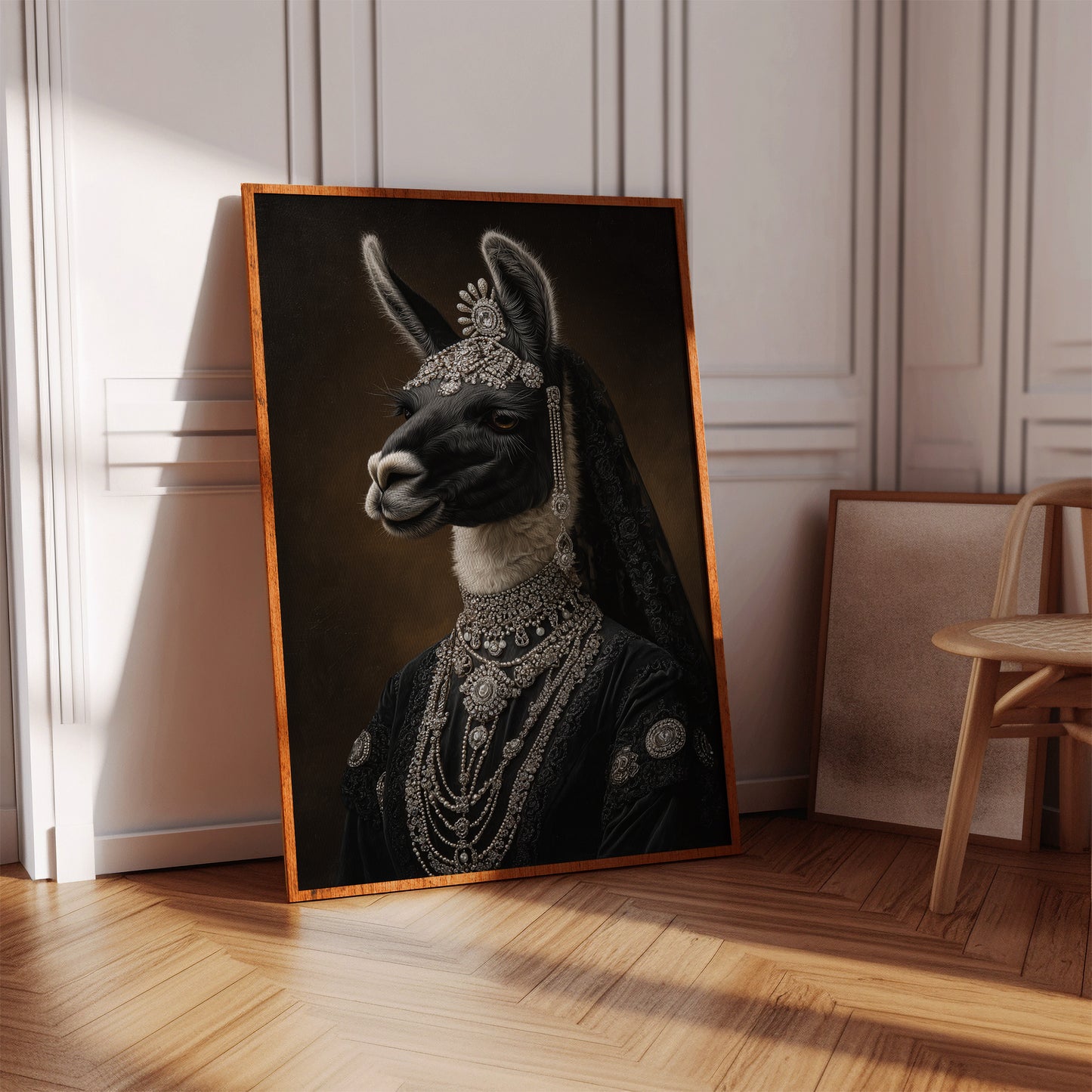 Regal Llama in Opulent Attire