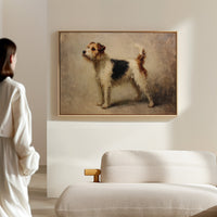 Noble Fox Terrier Stands Alert