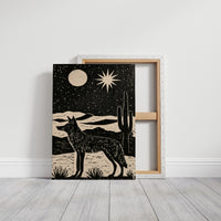 Coyote Beneath The Desert Moon