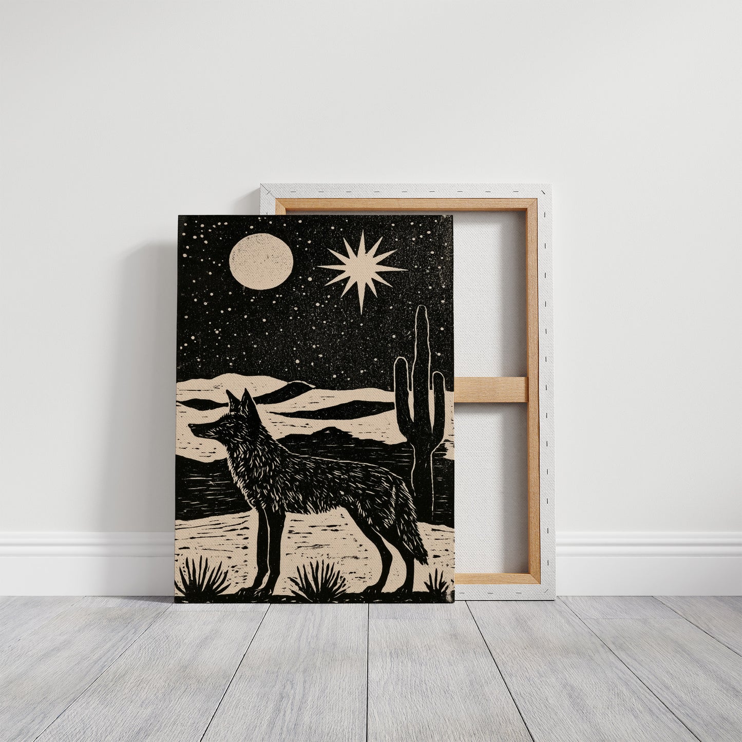 Coyote Beneath The Desert Moon