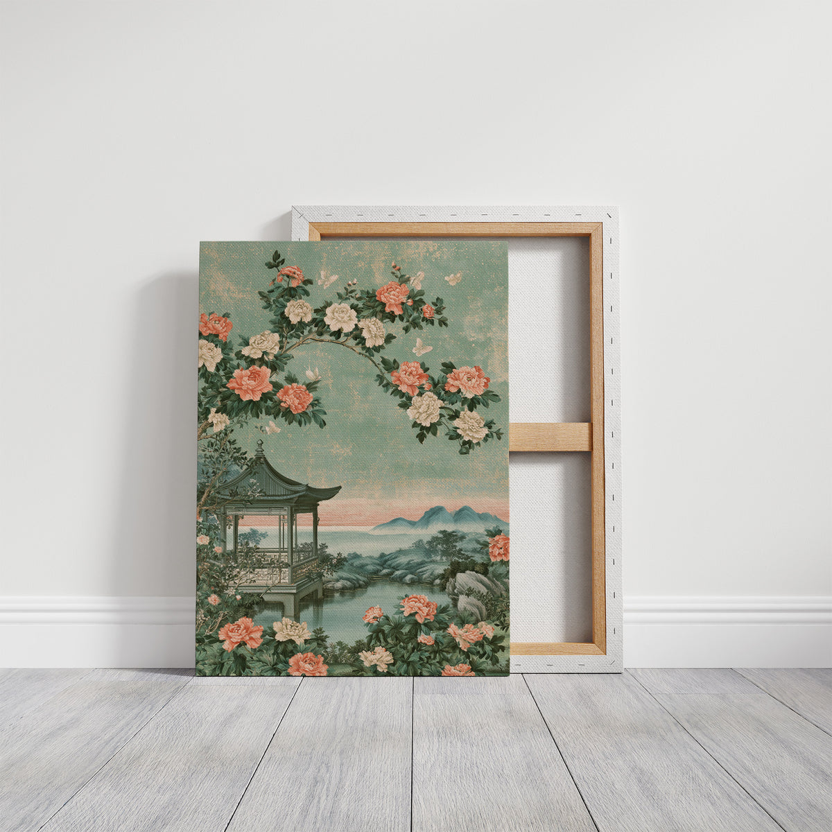 Pagoda Garden Chinoiserie Scene