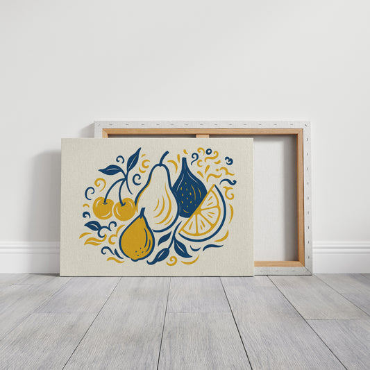 Mediterranean Kitchen Dances In Blue