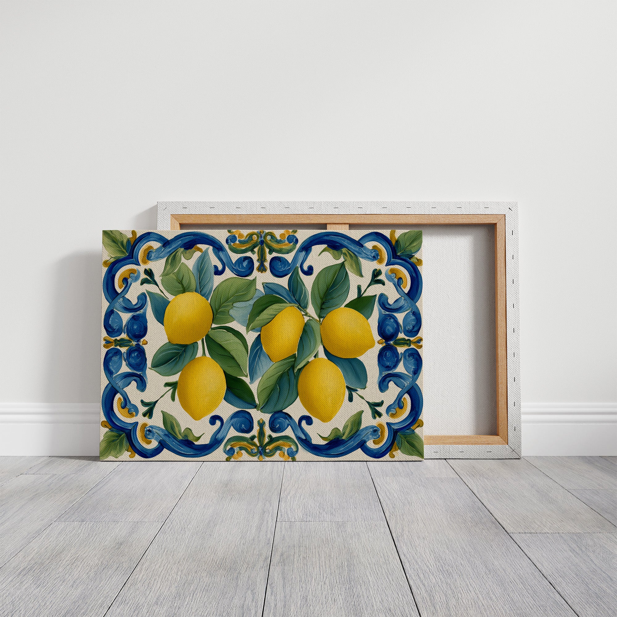 Lemons Framed in Blue