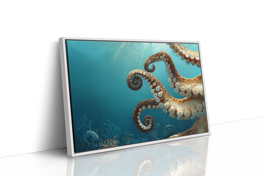 Tentacles Dance In Turquoise Depths