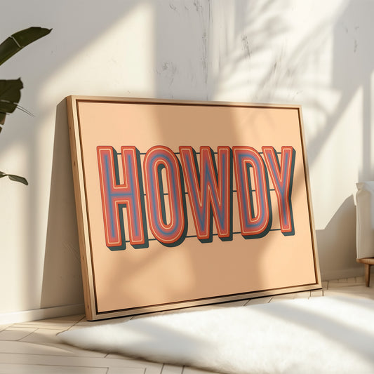 Retro HOWDY Gradient Typography