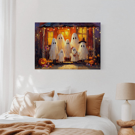 Gathering Under Pumpkin Light
