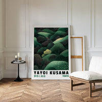 Abstract Green Dreamscape – Kusama-Inspired Forest
