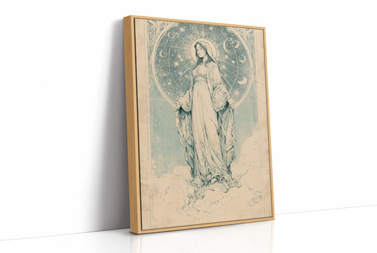 Our Lady of Stars — Art Nouveau Celestial Devotional Print