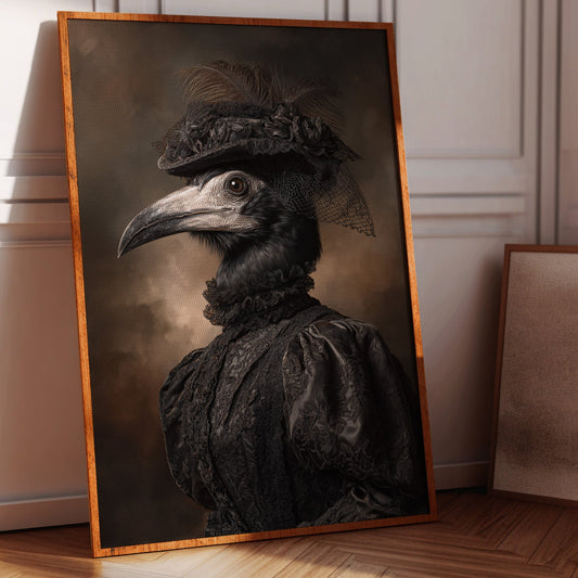 Elegance Beneath Feathered Veils