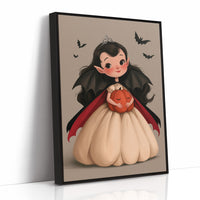 Vampire Princess Hugs a Pumpkin