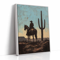 Rider and Saguaro at Dusk