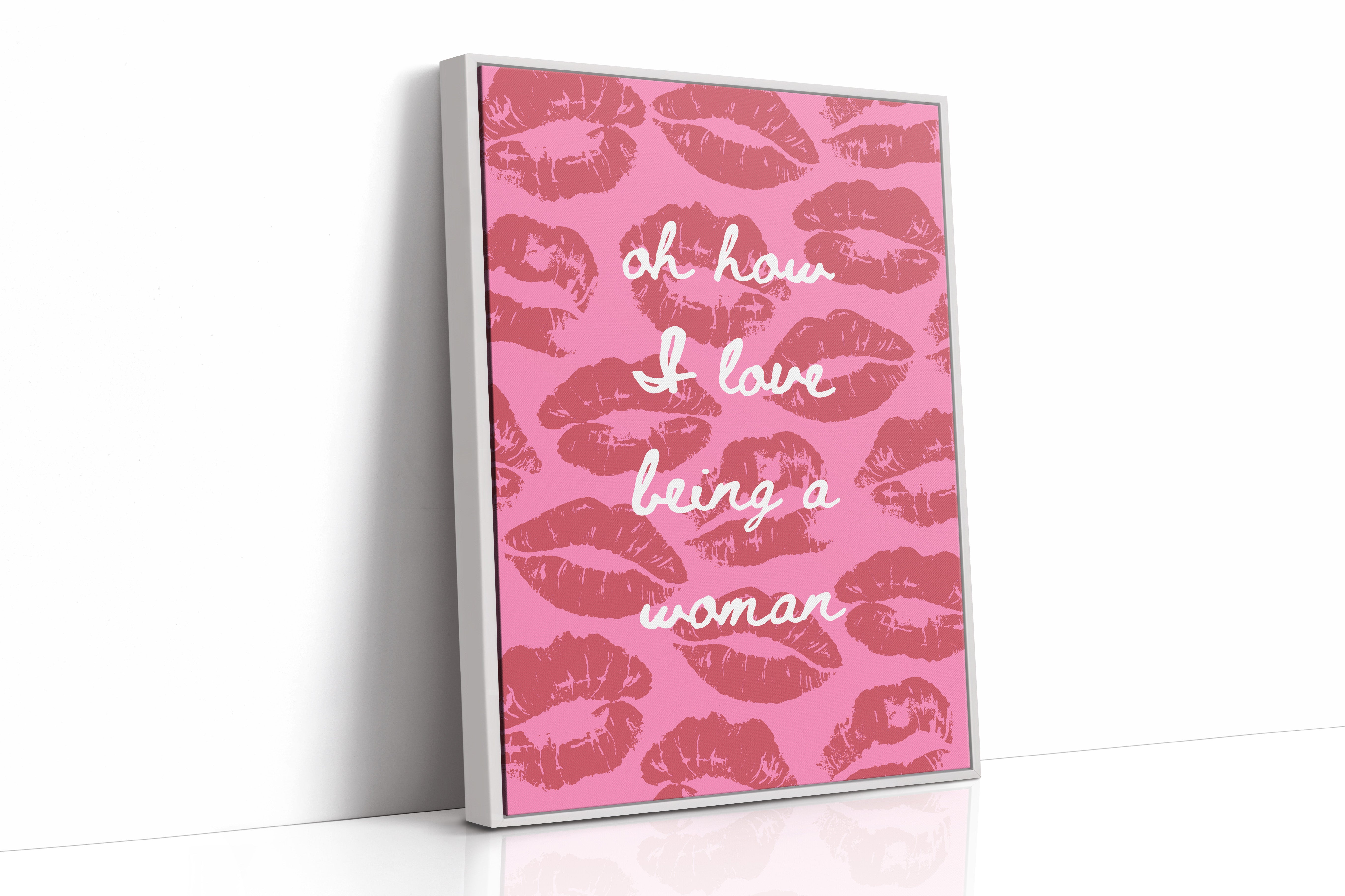 Pink Kisses Paint Sweet Messages