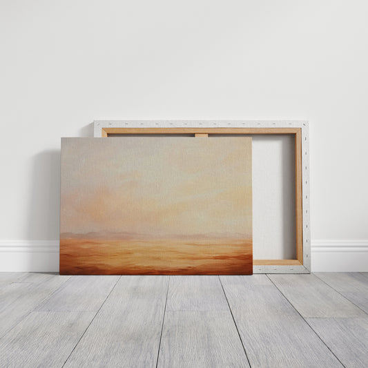 Golden Haze Over Desert Silence