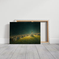 Golden Hillside Gathering at Dusk