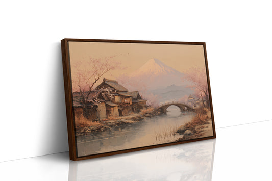 Cherry Blossoms Bridge Ancient Waters