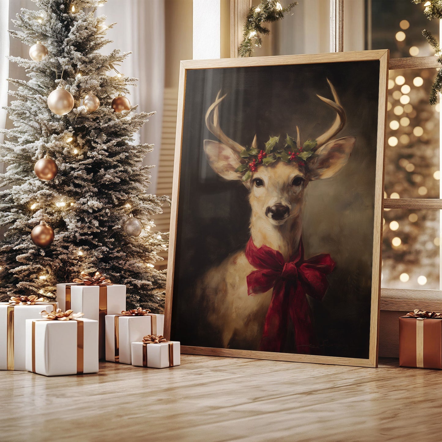 December's Gift Wears Holly Crown