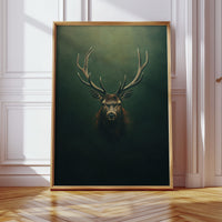 Crowned Stag in Forest Shadows