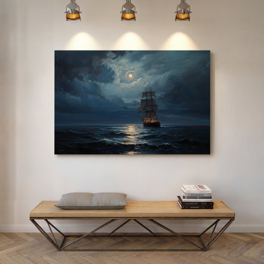 Moonlit Voyage On Ancient Tides