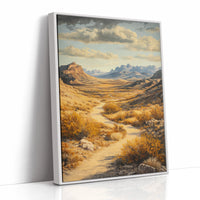 Winding Trail Through Golden Desert