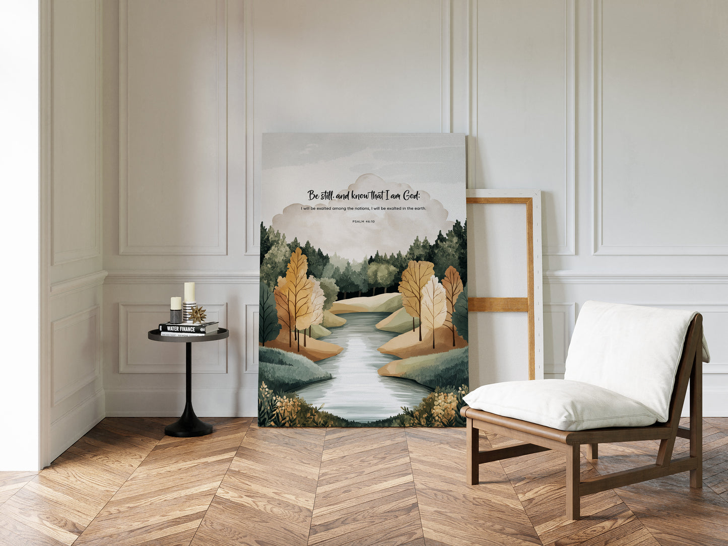 Be Still Autumn River Psalm Print