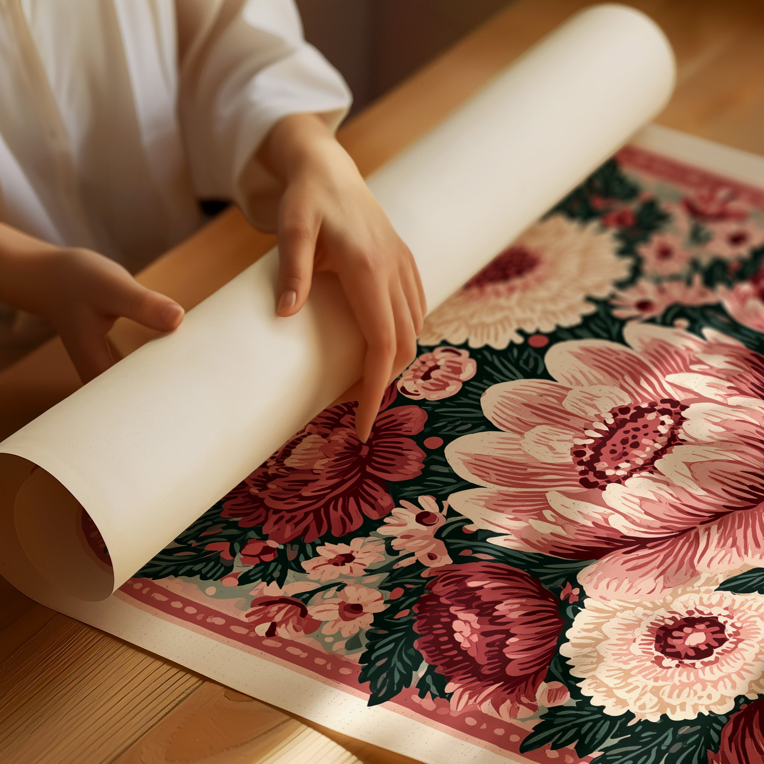 Rosette Medallion: An Ornamental Floral Tapestry