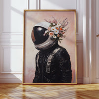 Astronaut with Blossoms on Blush