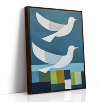Peace Doves Above Geometric Fields