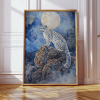 Moonlit Watch of the Snow Leopard