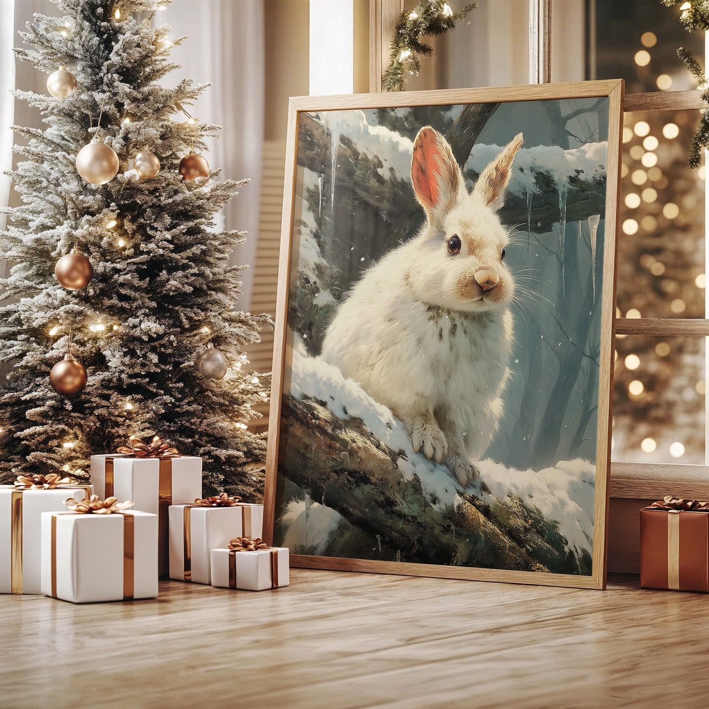 Snow Hare Brings Winter Magic