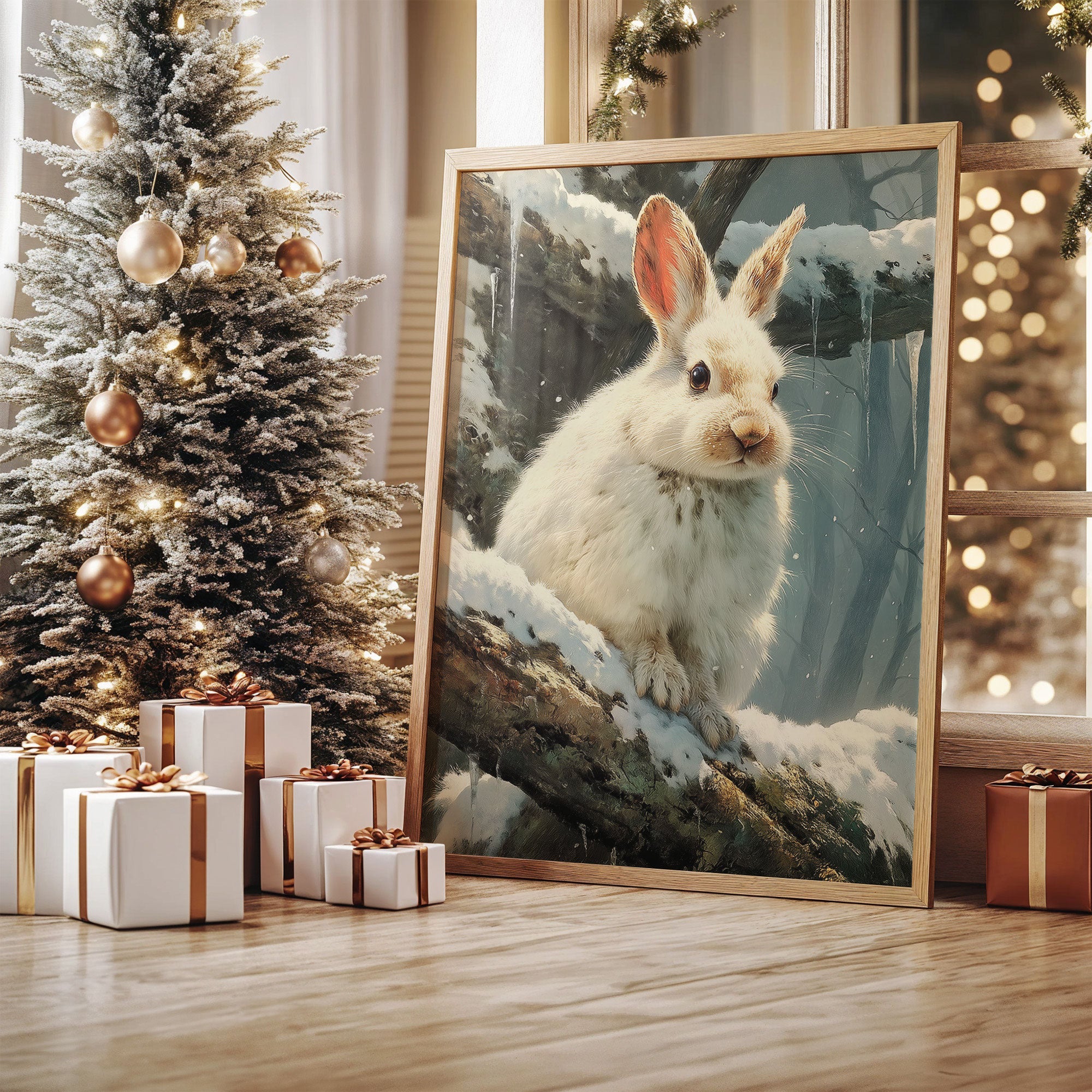 Snow Hare Brings Winter Magic