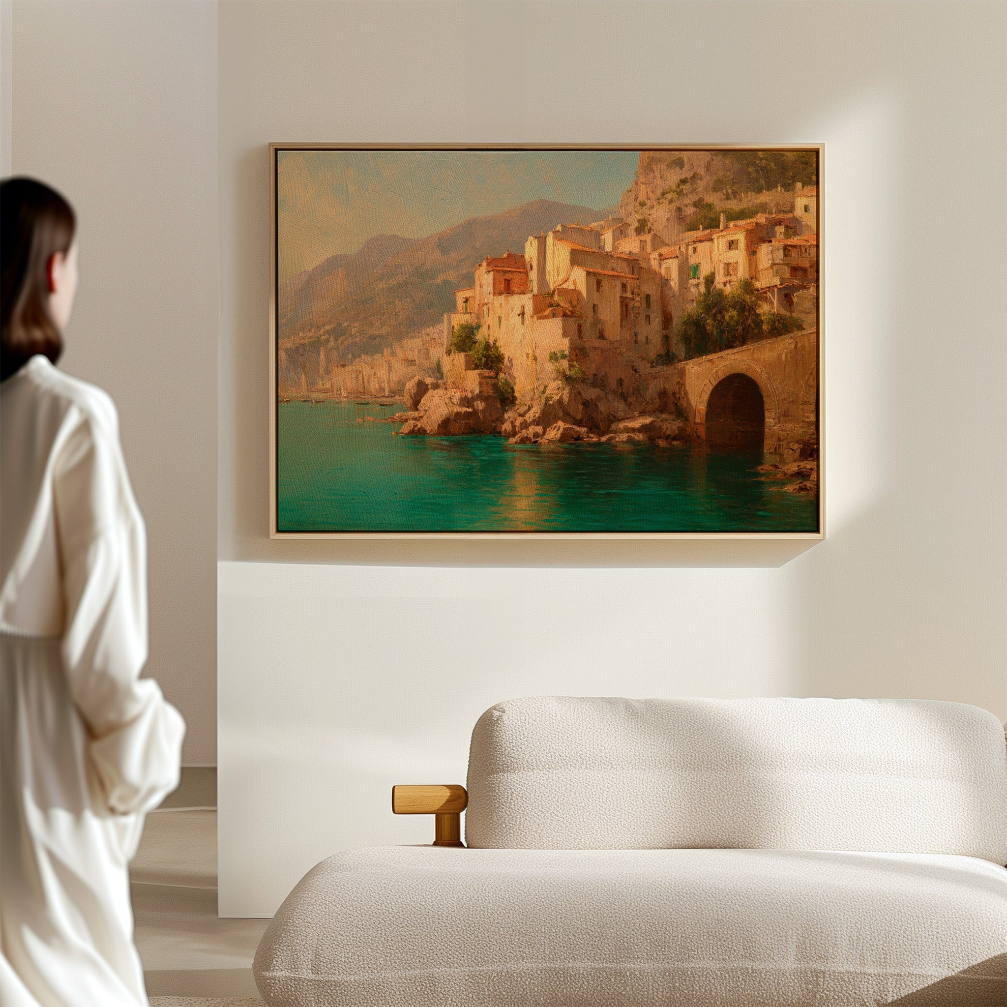 Mediterranean Cliffs Hold Summer's Light