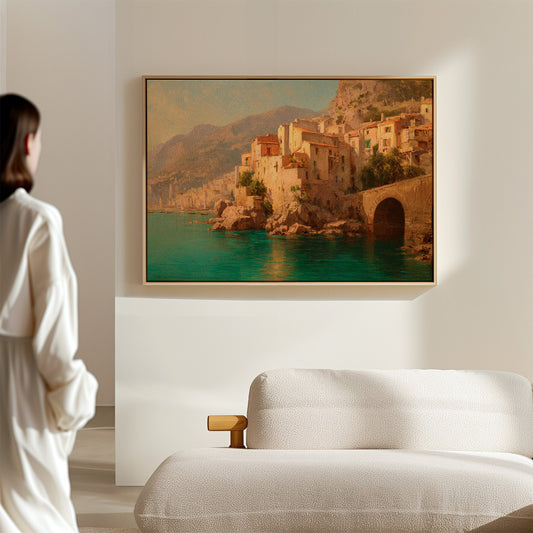 Mediterranean Cliffs Hold Summer's Light