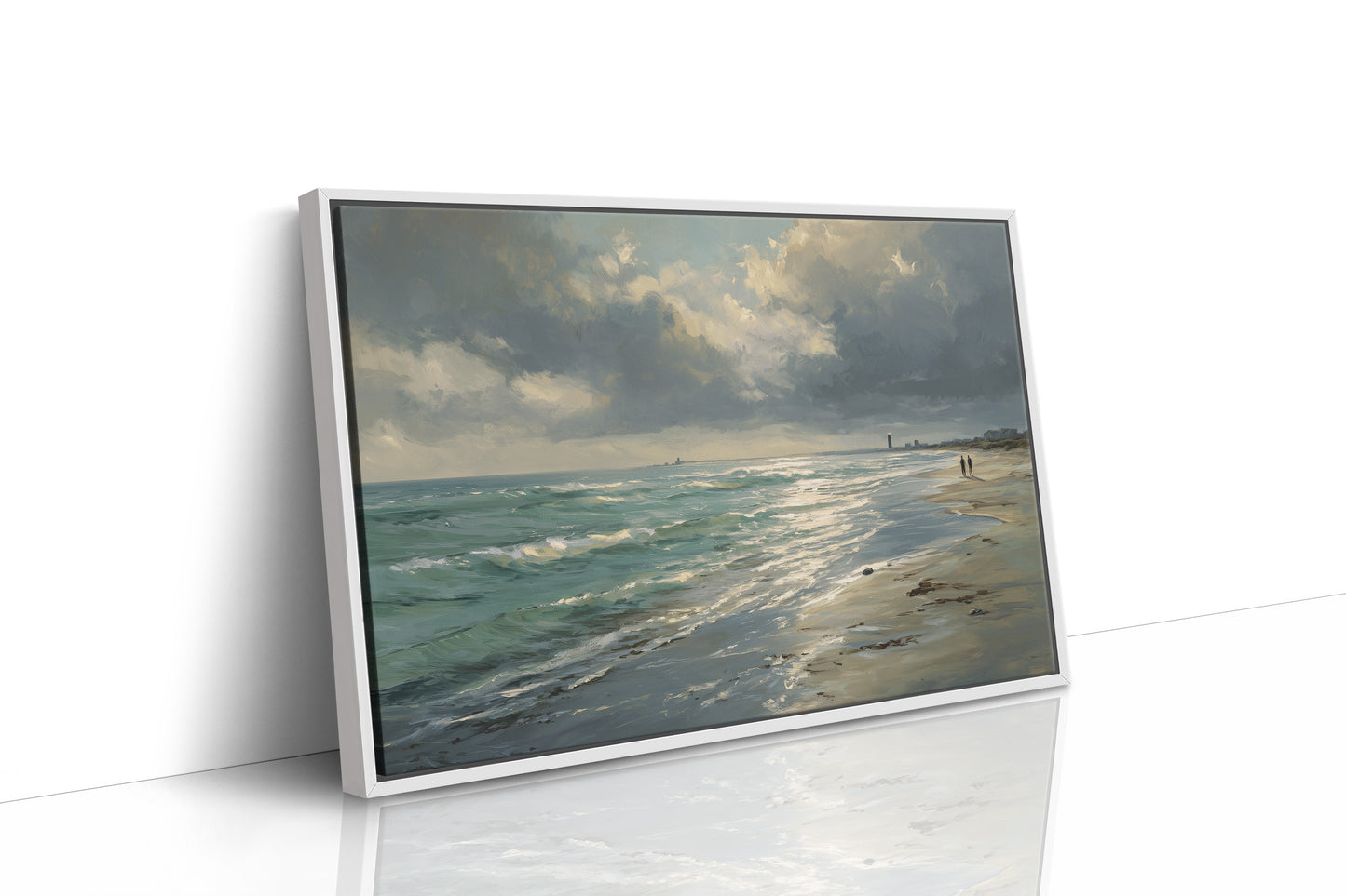 Sunbeams Pierce Coastal Storm Clouds