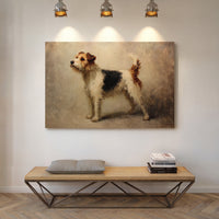 Noble Fox Terrier Stands Alert