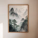 Misty Mountain Landscape – Tranquil Chinese Zen Wall Art
