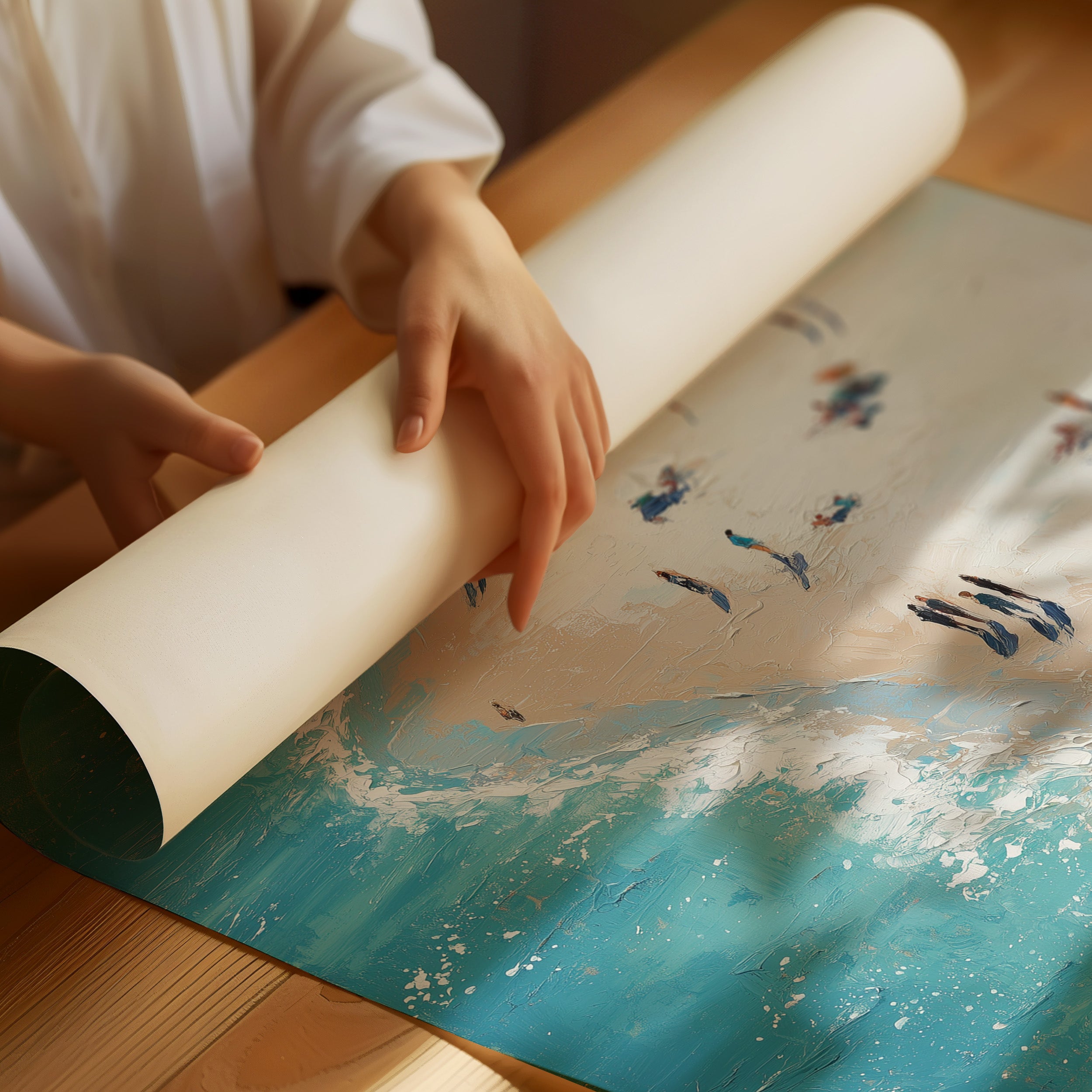 Tiny Figures Dance With Tides