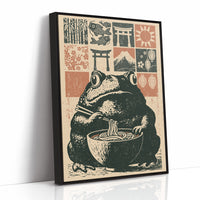 Ramen Toad in the Koi Bowl: Woodblock Feast