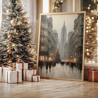Manhattan Christmas Through Winter Fog