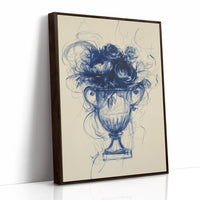 Indigo Roses Dance In Crystal Urn
