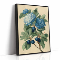 Blue Blooms and the Last of the Plums