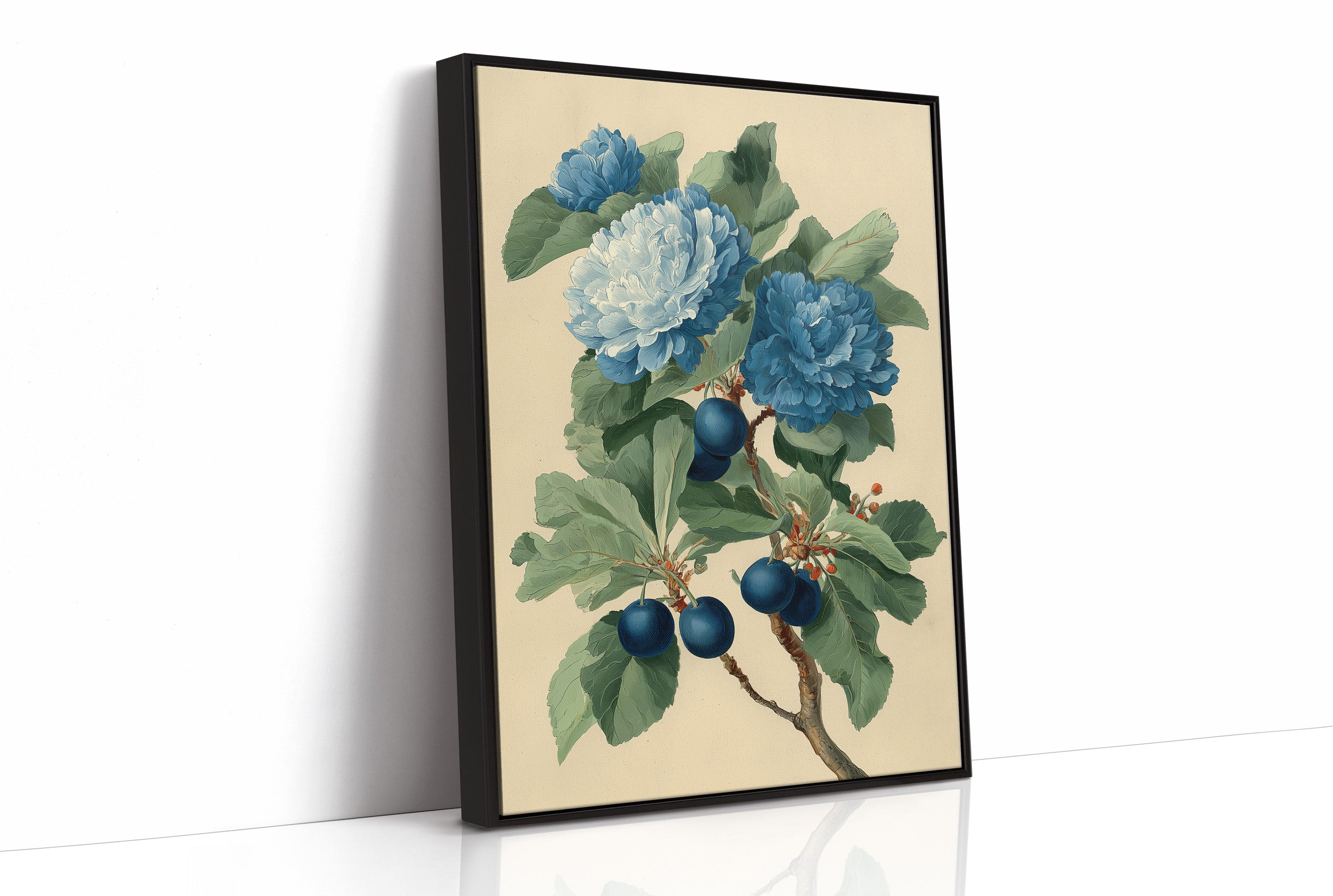 Blue Blooms and the Last of the Plums