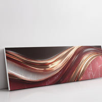 Flowing Copper Waves in Crimson Stone